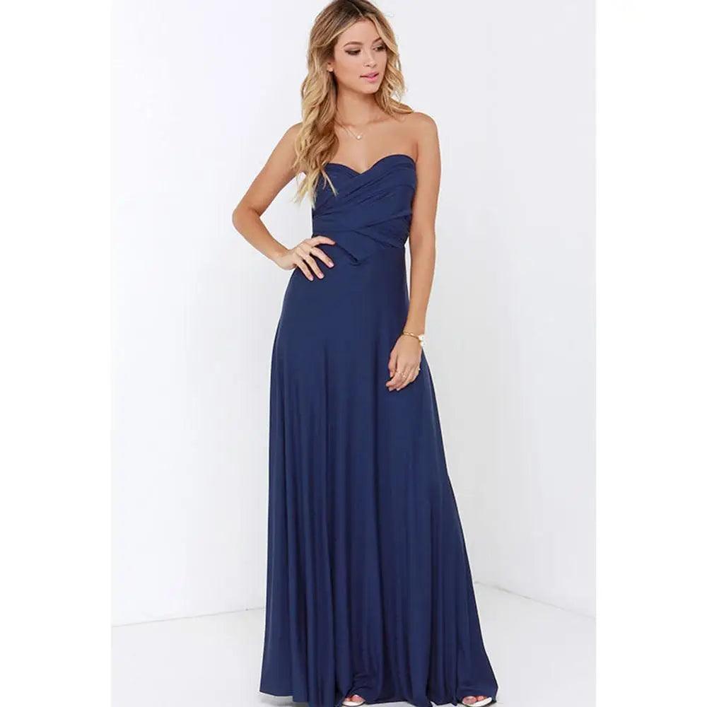 Sexy Damen Boho Maxi Club Kleid | Rotes Bandage Lang Kleid | Party Multiway Brautjungfern Umwandlungs Infinity Kleid 2025