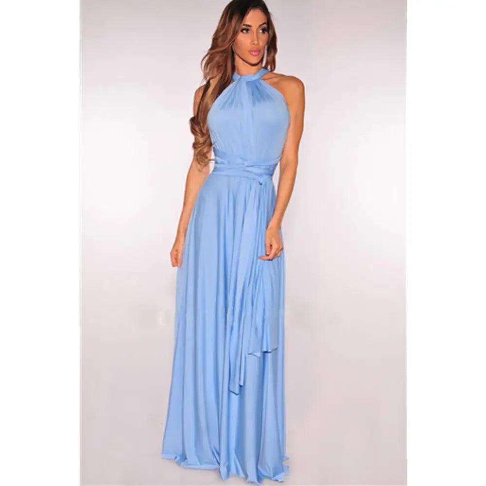 Sexy Damen Boho Maxi Club Kleid | Rotes Bandage Lang Kleid | Party Multiway Brautjungfern Umwandlungs Infinity Kleid 2025