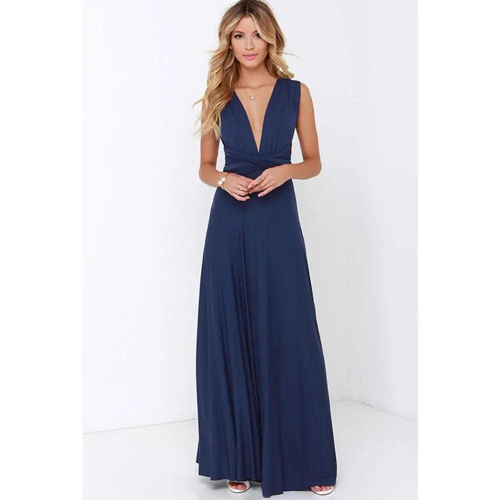 Sexy Damen Boho Maxi Club Kleid | Rotes Bandage Lang Kleid | Party Multiway Brautjungfern Umwandlungs Infinity Kleid 2025