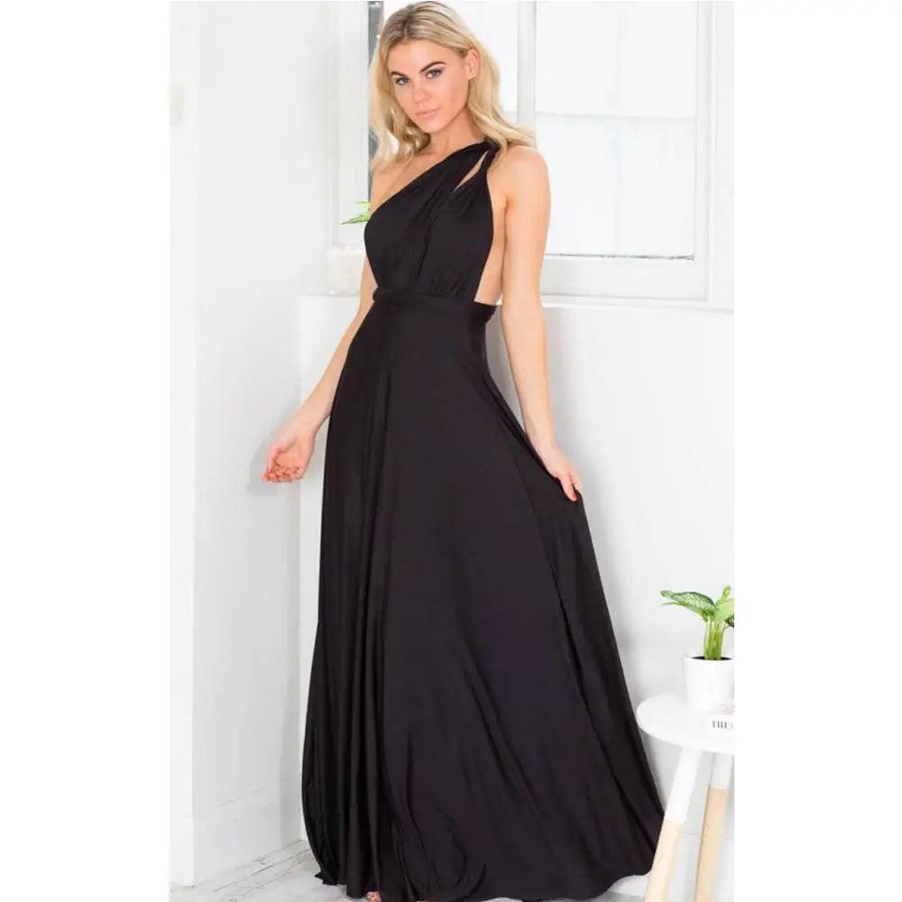 Sexy Damen Boho Maxi Club Kleid | Rotes Bandage Lang Kleid | Party Multiway Brautjungfern Umwandlungs Infinity Kleid 2025