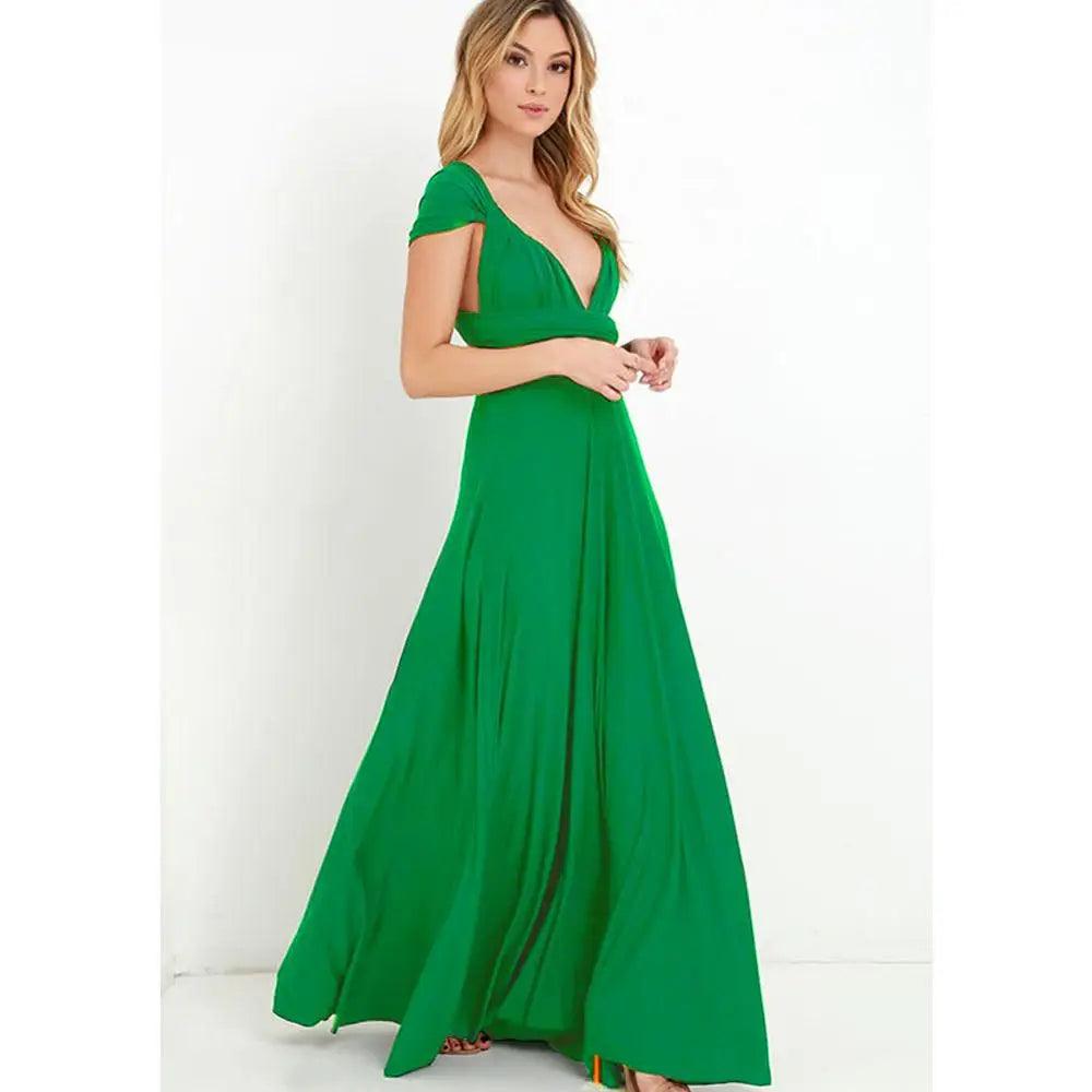 Sexy Damen Boho Maxi Club Kleid | Rotes Bandage Lang Kleid | Party Multiway Brautjungfern Umwandlungs Infinity Kleid 2025