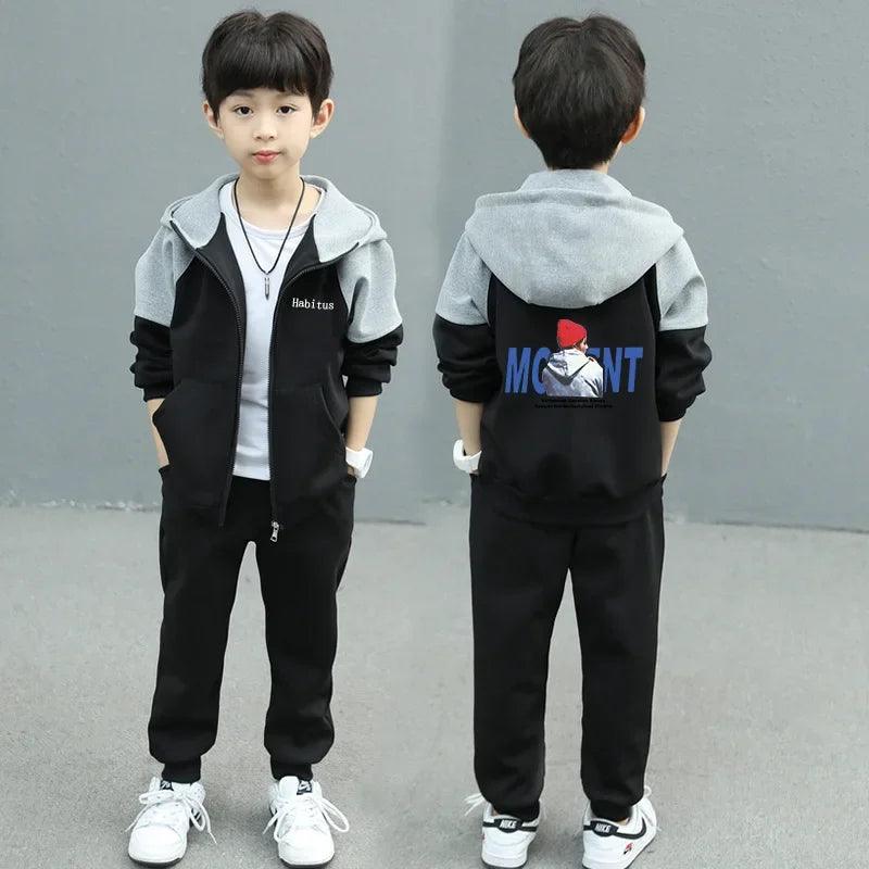 New Spring Autumn Boys' Clothing Set | Stylish Tracksuit for Kids