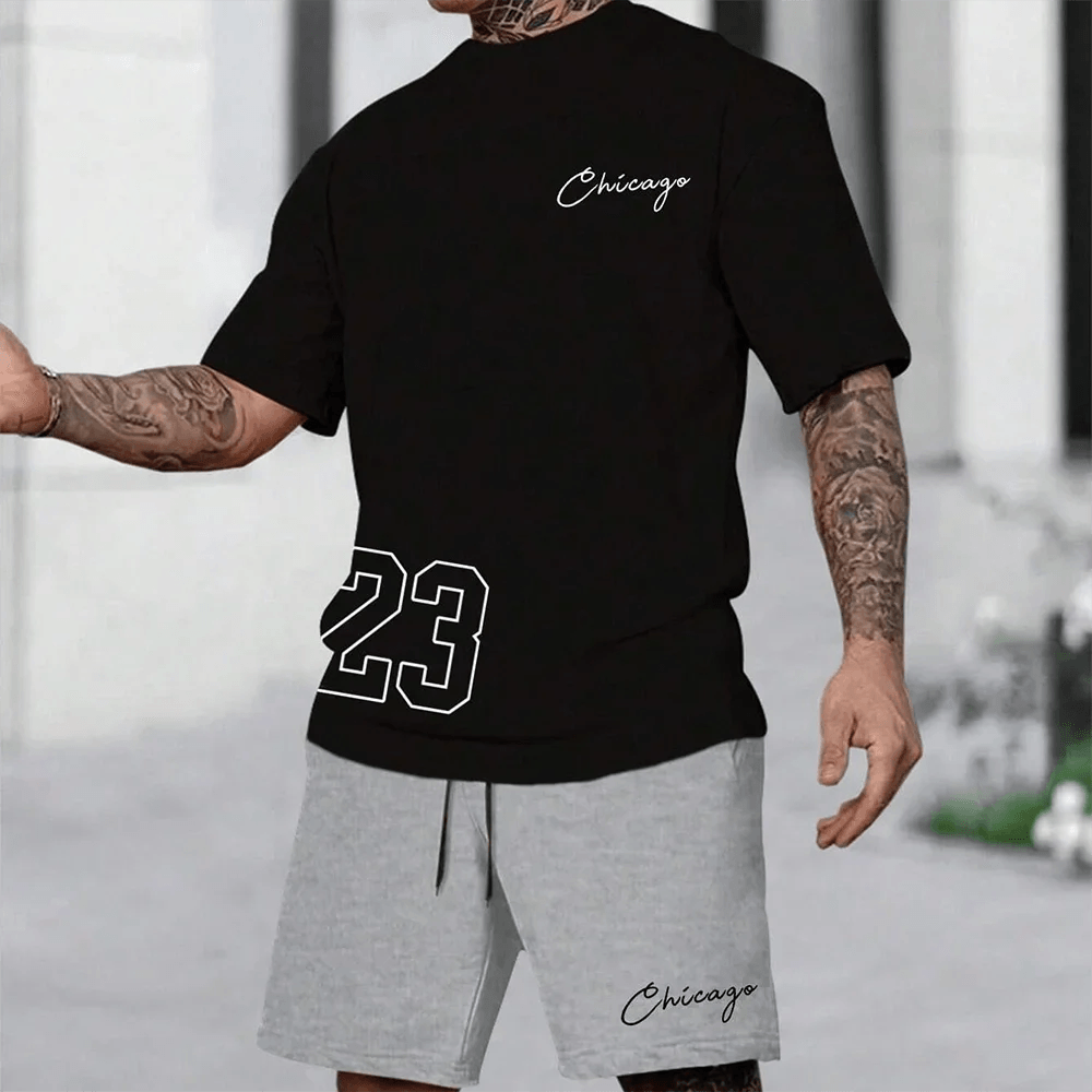 2024 Neue Mode 3D Gedruckter Herrenanzug – Oversized Kurzarm T-Shirt und Shorts Set für den perfekten Sommer-Look!