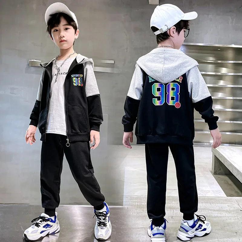 New Spring Autumn Boys' Clothing Set | Stylish Tracksuit for Kids