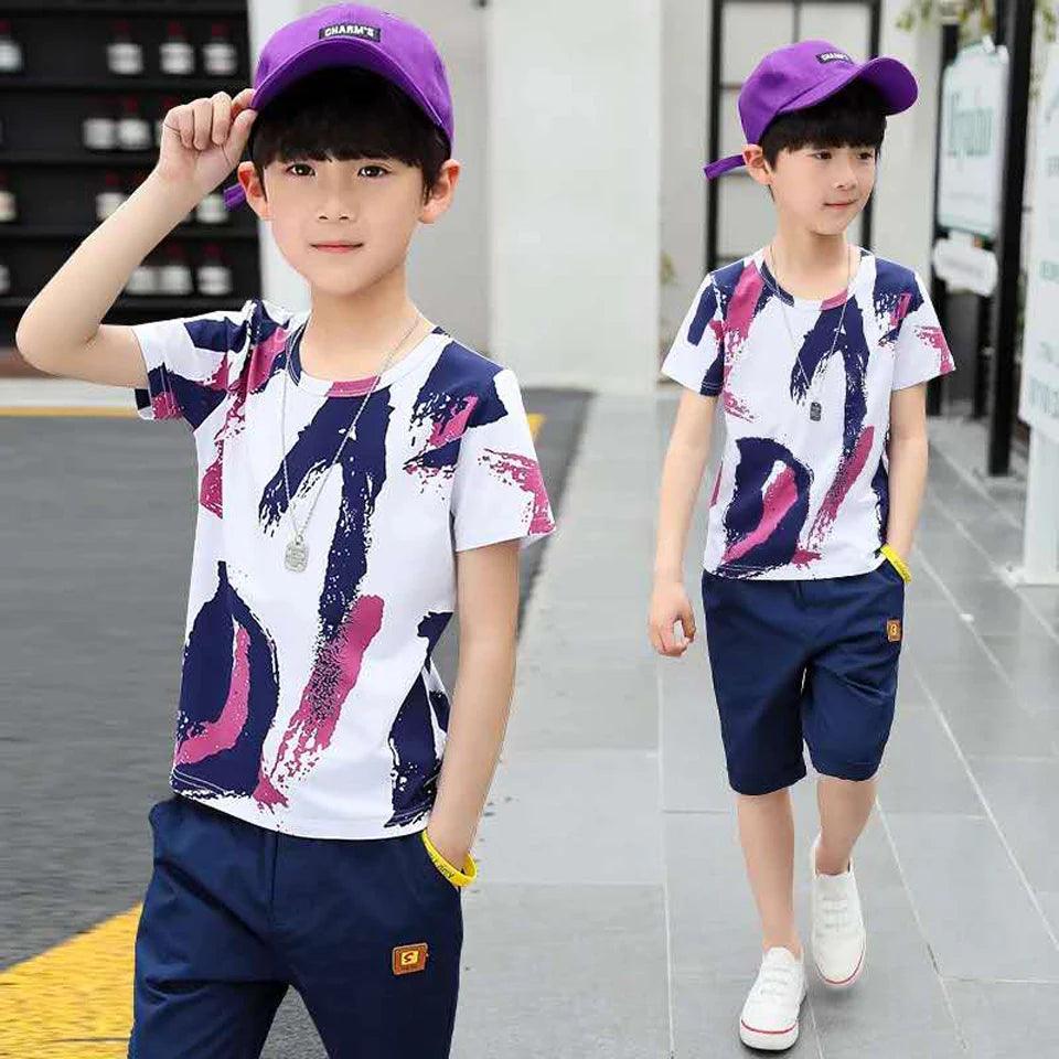 Boys Cotton Summer Clothing Set | Stylish Shorts &amp; Shirt Combo