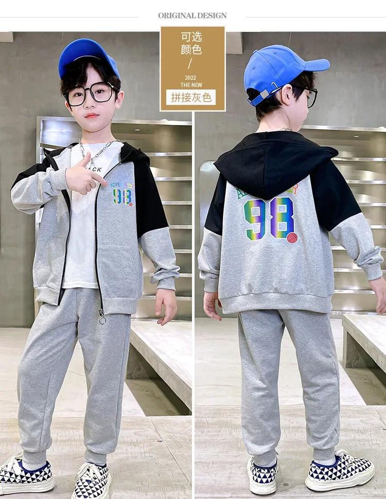 New Spring Autumn Boys' Clothing Set | Stylish Tracksuit for Kids