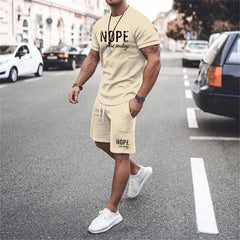 2024 Neuer Sommer Einfaches Herren T-Shirt und Shorts 2-Teile Set – Der perfekte Freizeitlook für den Sommer!