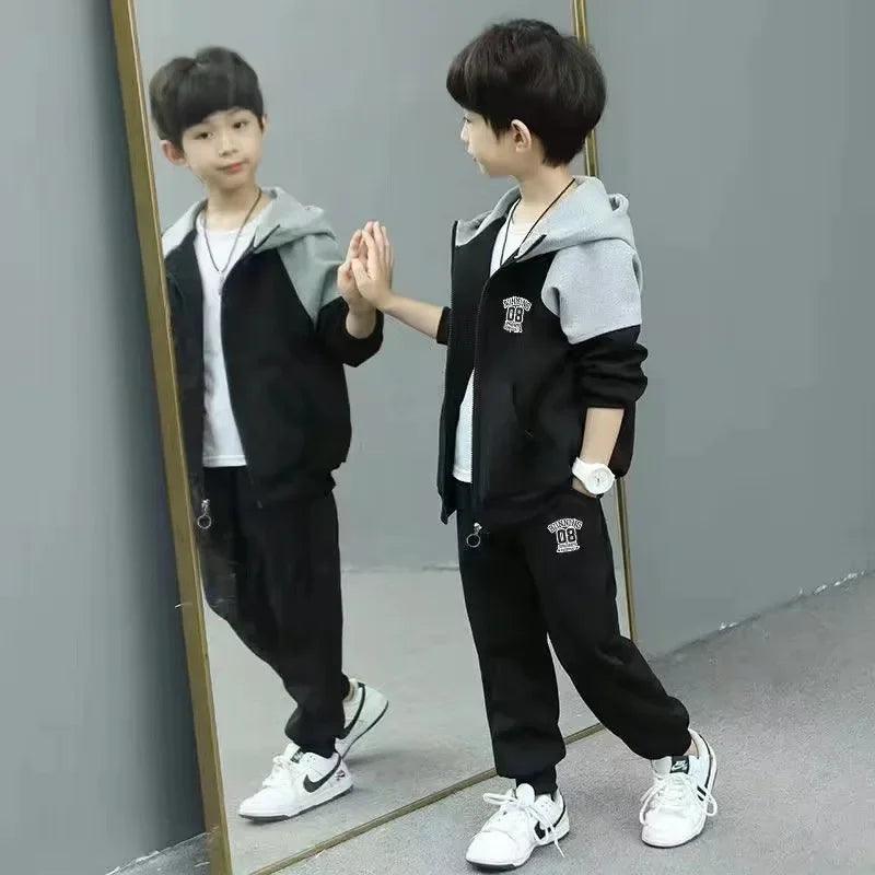 New Spring Autumn Boys' Clothing Set | Stylish Tracksuit for Kids