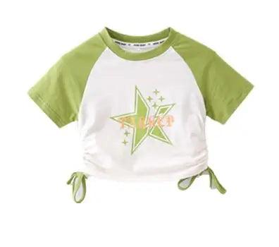 Fashion Green Stars Hip Hop Kids Ballroom Dance Costume | Jazz Dance Stage Wear